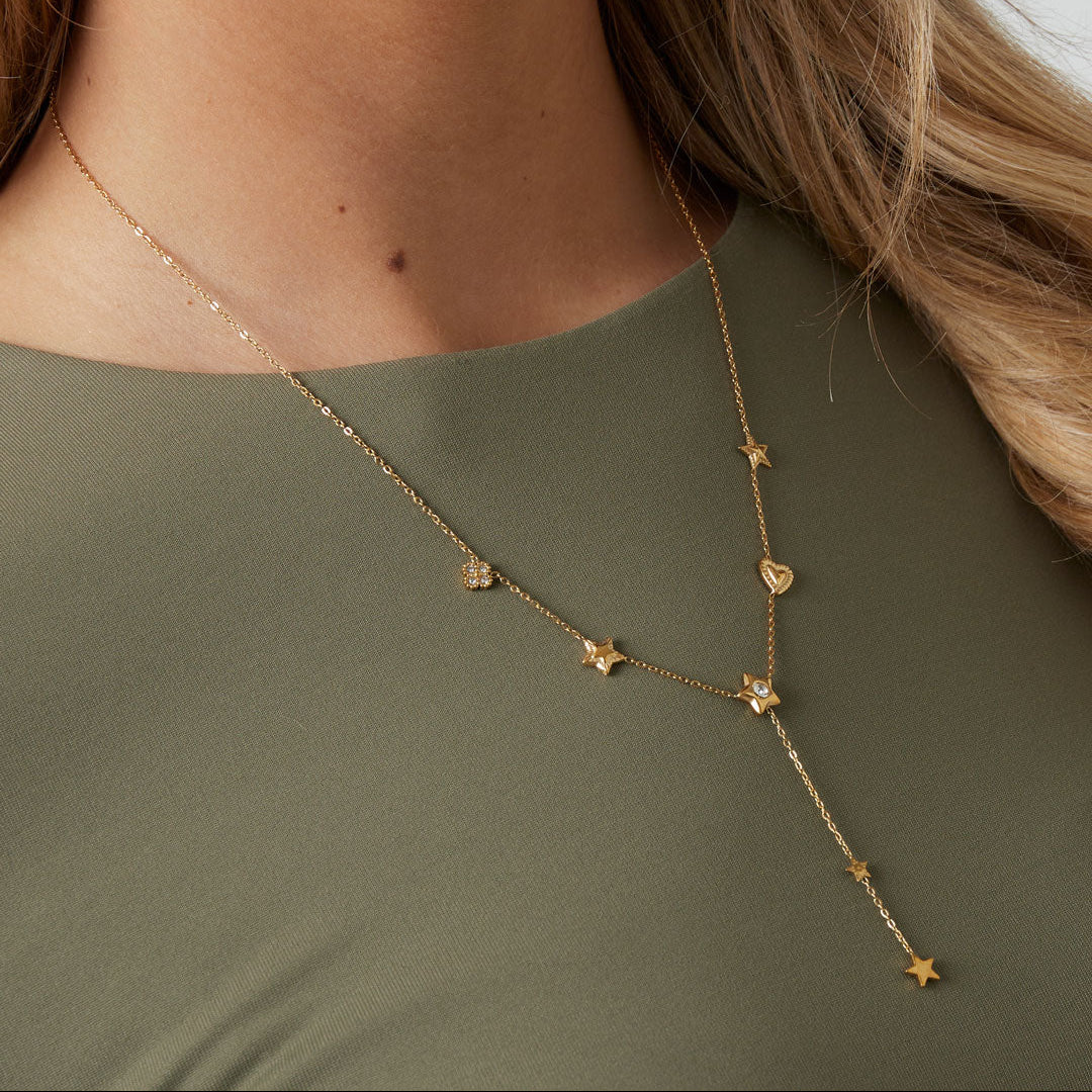 Colliers pendentifs en acier inoxydable Série Star Casual Daily Simple Bijoux pour femmes