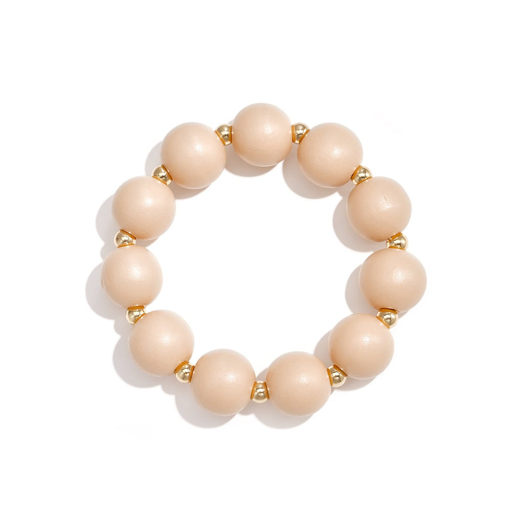 Bracelets en perles de bois, bijoux simples pour femmes, collection Daily Simple