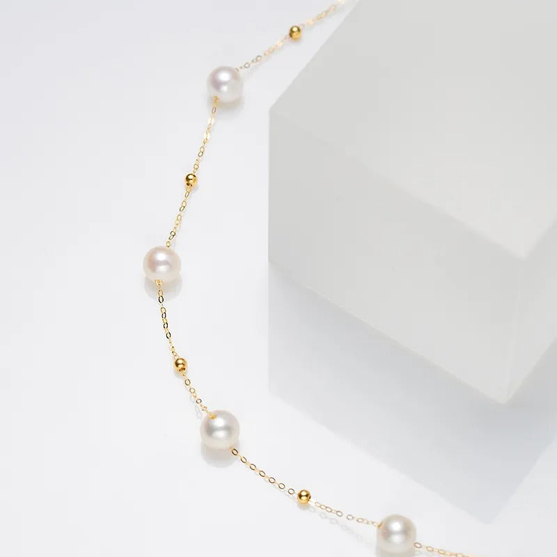 Collier perle chic et doré