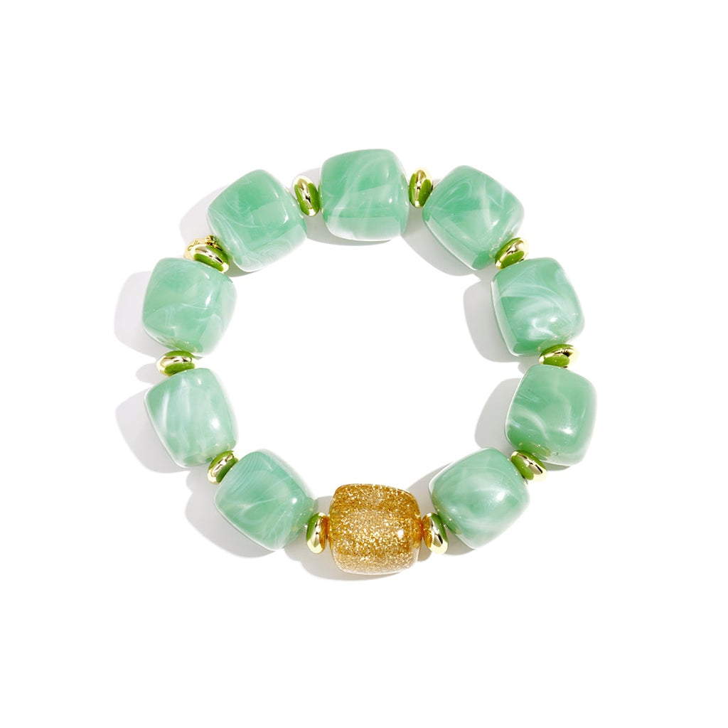 Bracelet de perles avec une perle scintillante remarquable