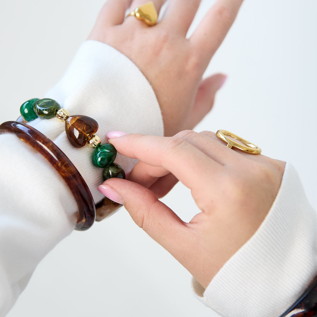 Bracelets en perles acryliques de forme irrégulière, collection Simple Daily Simple, bijoux pour femmes