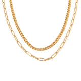 Collier grosse maille dorée