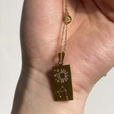 Collier signe astrologique rectangle