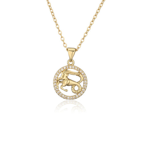 Collier signe astrologique doré