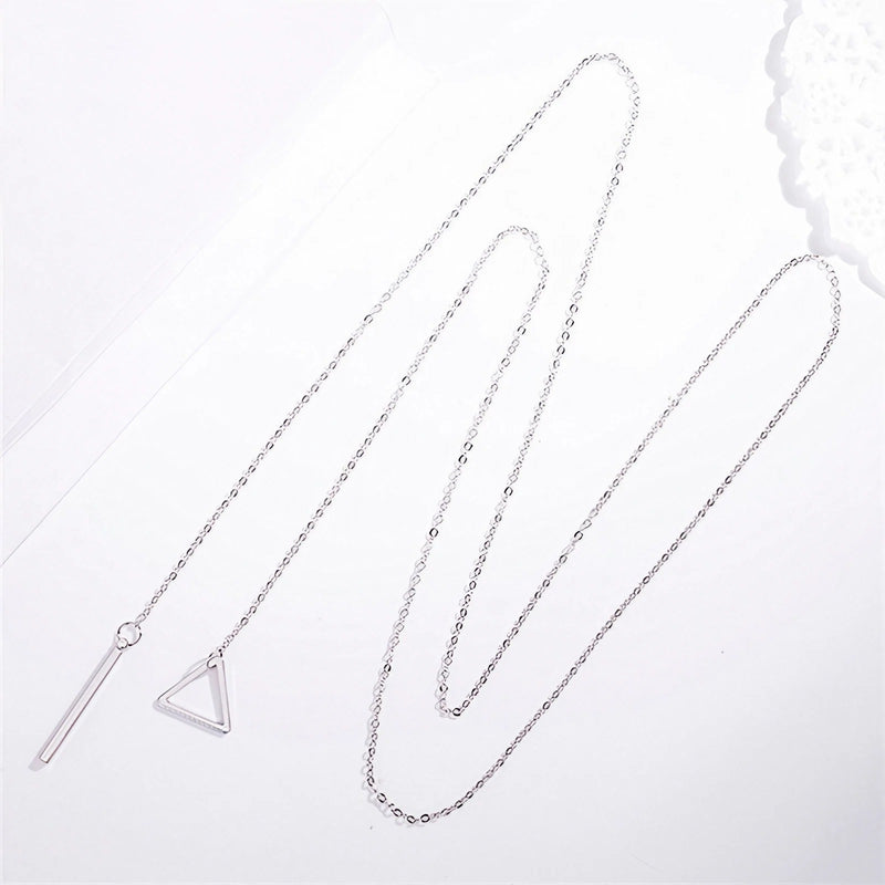 Collier triangle argent