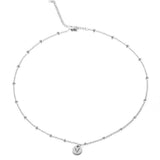 Collier initiale lettre argent