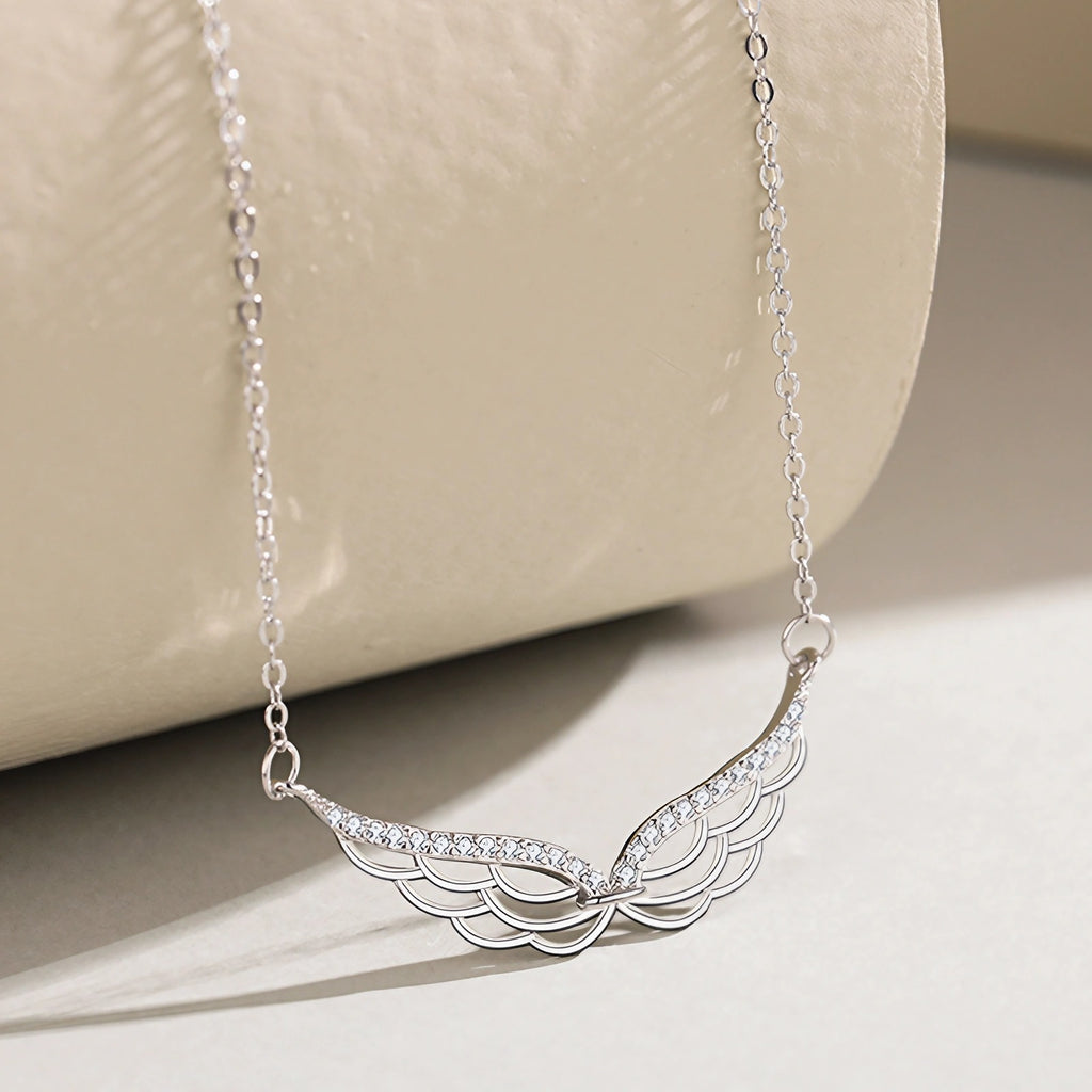 Collier ange argent diamant