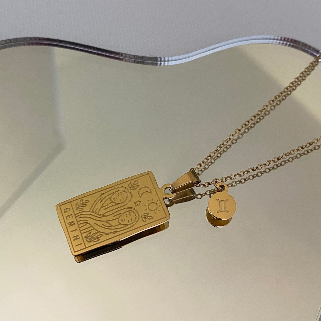 Collier signe astrologique rectangle