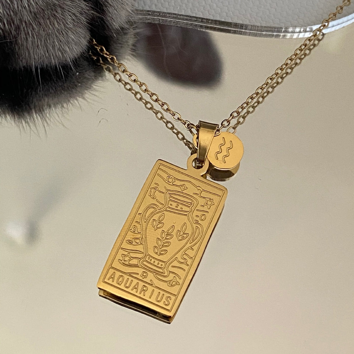 Collier signe astrologique rectangle