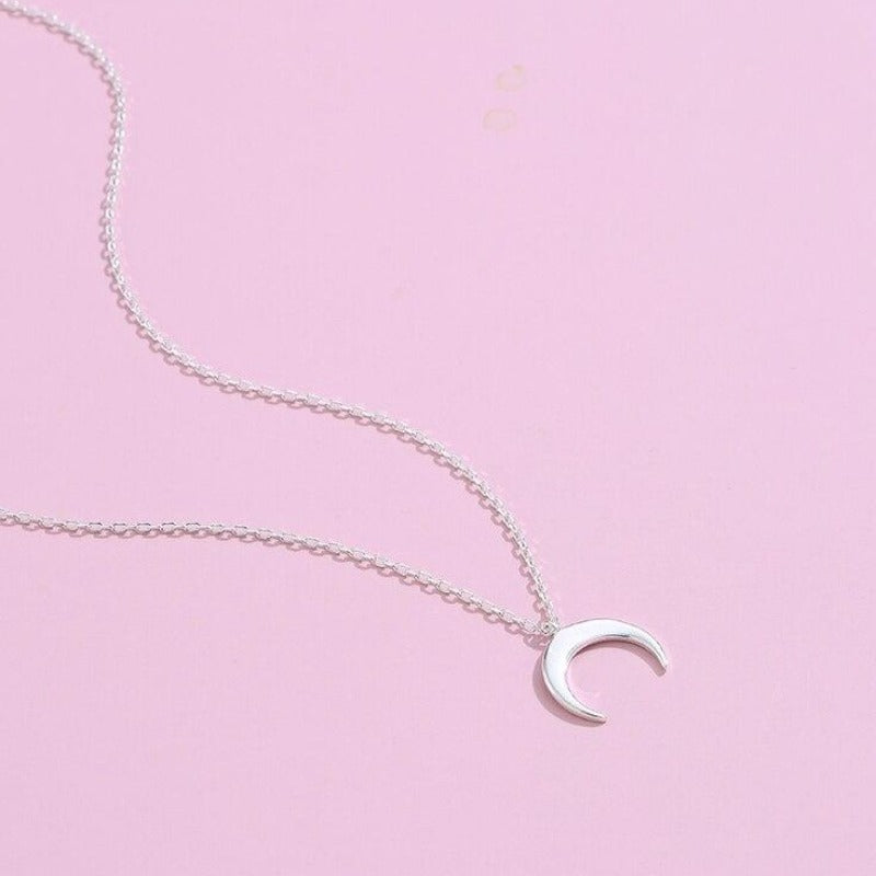 Pendentif croissant de lune argent
