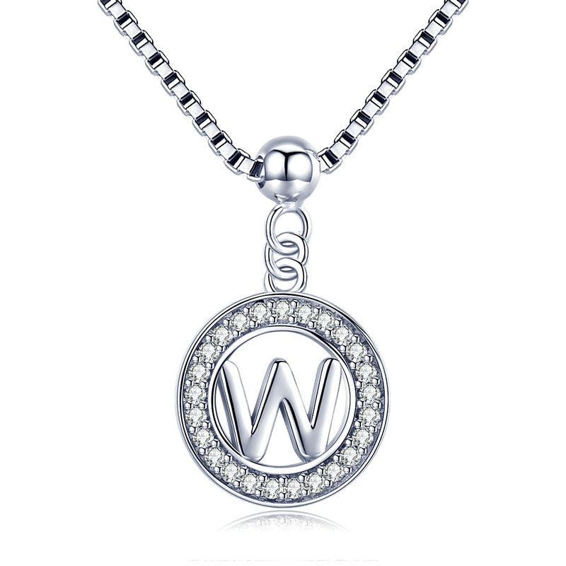 Collier initiale argent