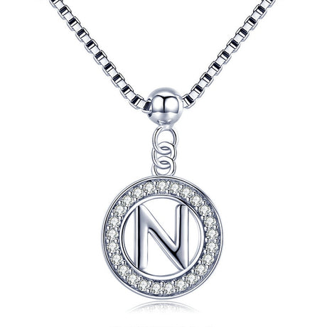 Collier initiale argent