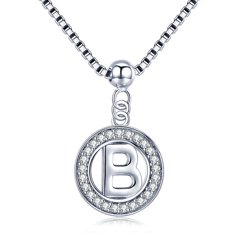 Collier initiale argent