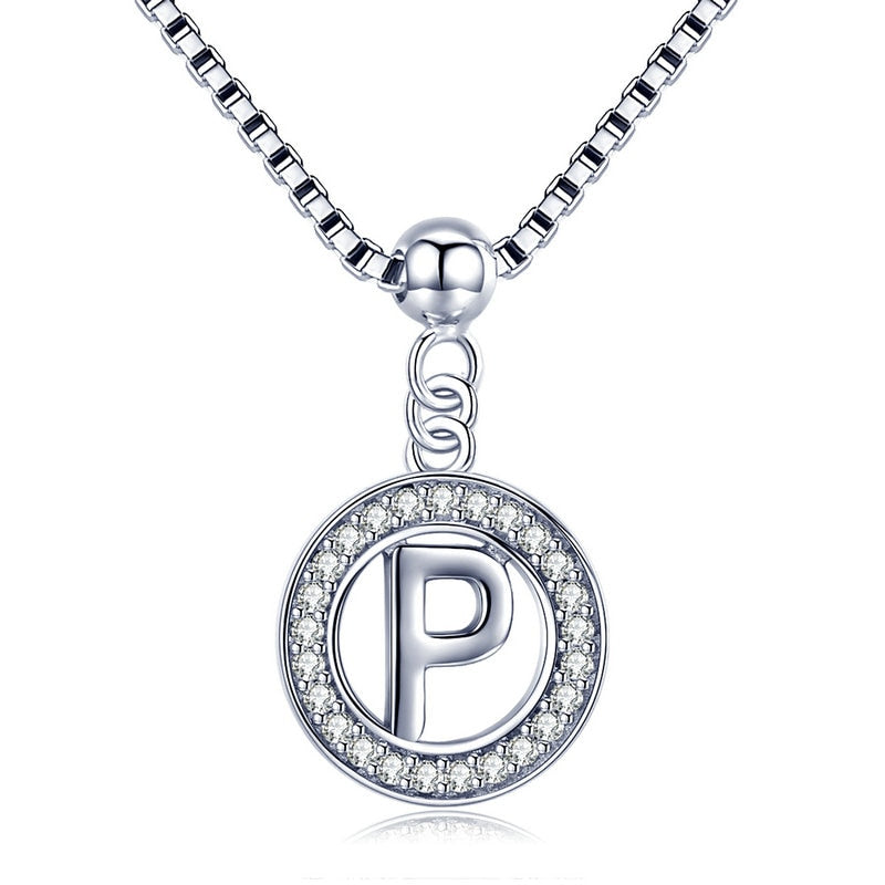 Collier initiale argent