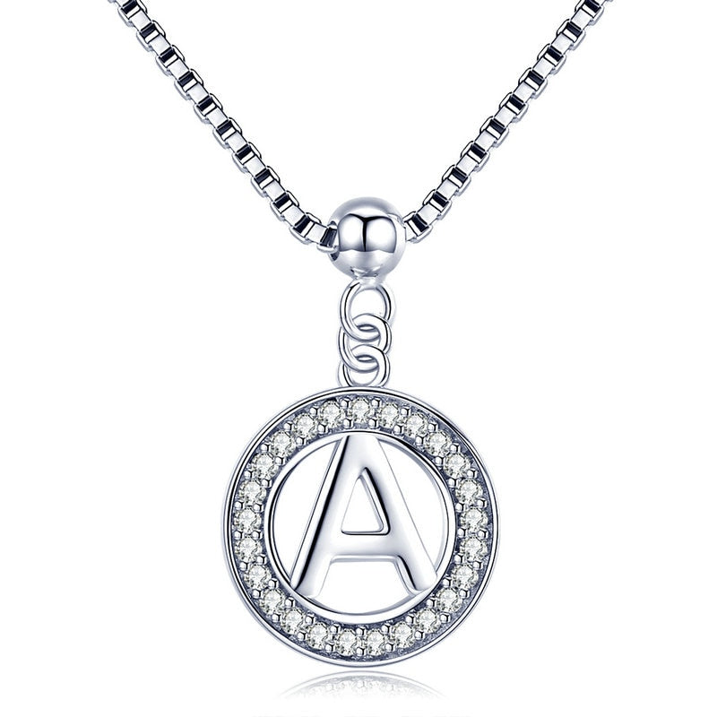 Collier initiale argent