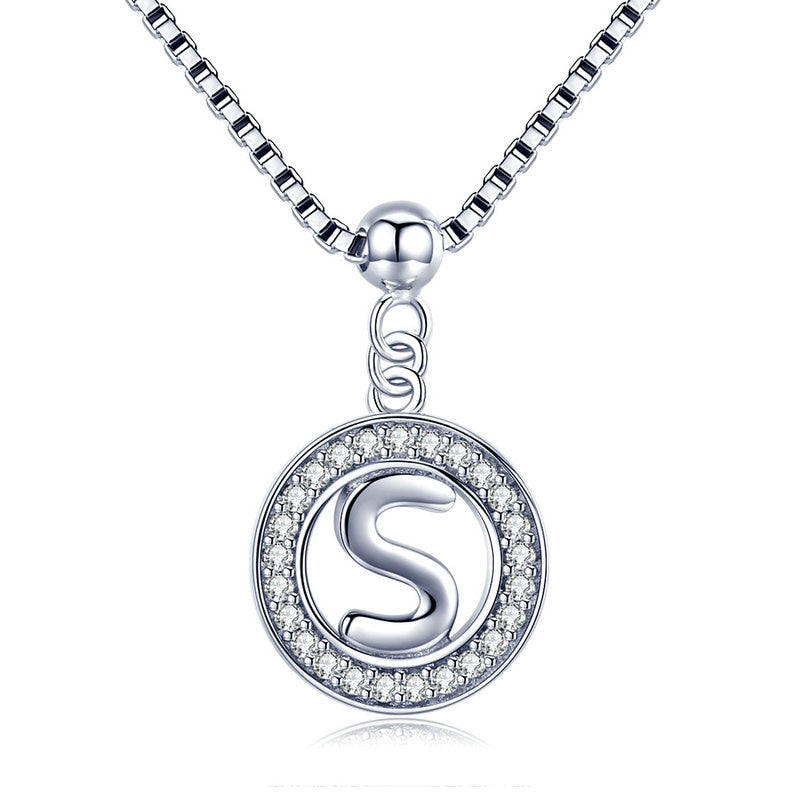 Collier initiale argent