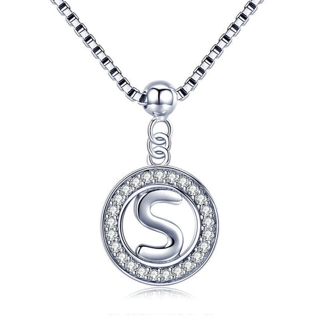 Collier initiale argent