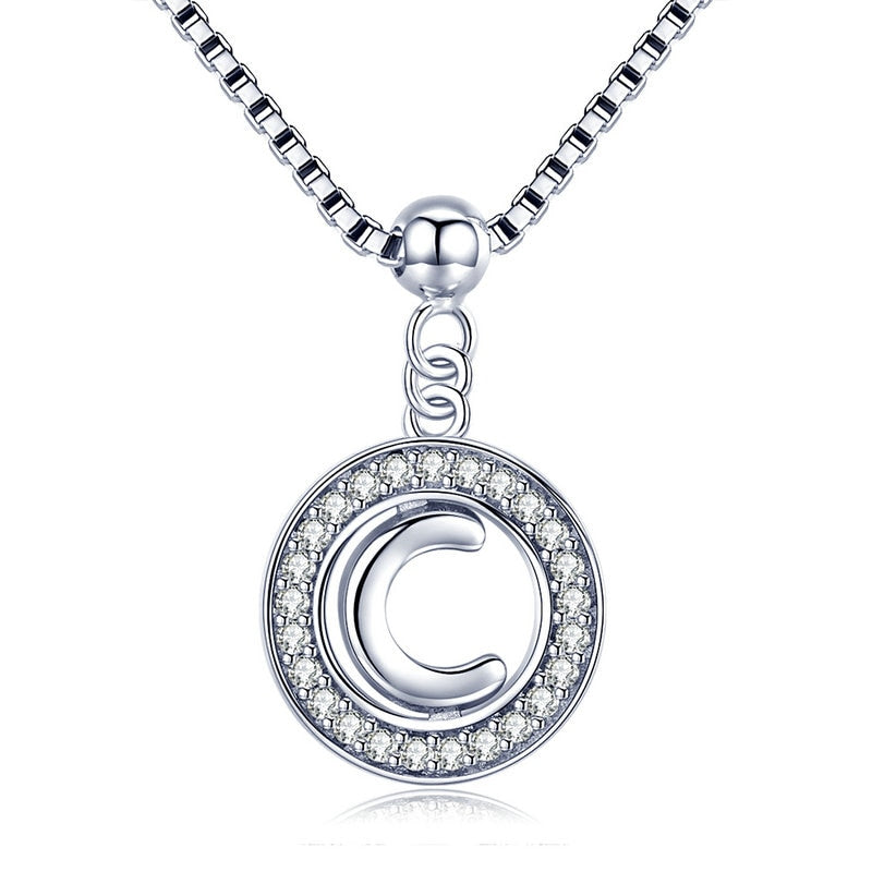 Collier initiale argent