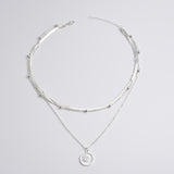 Collier multirang argent