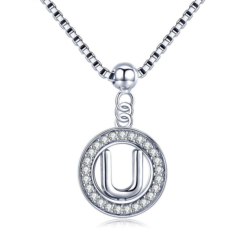 Collier initiale argent