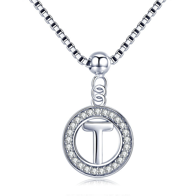 Collier initiale argent