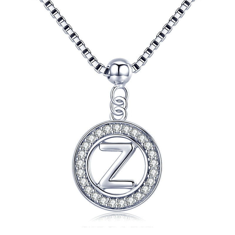 Collier initiale argent