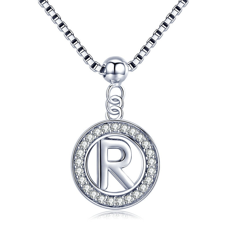 Collier initiale argent