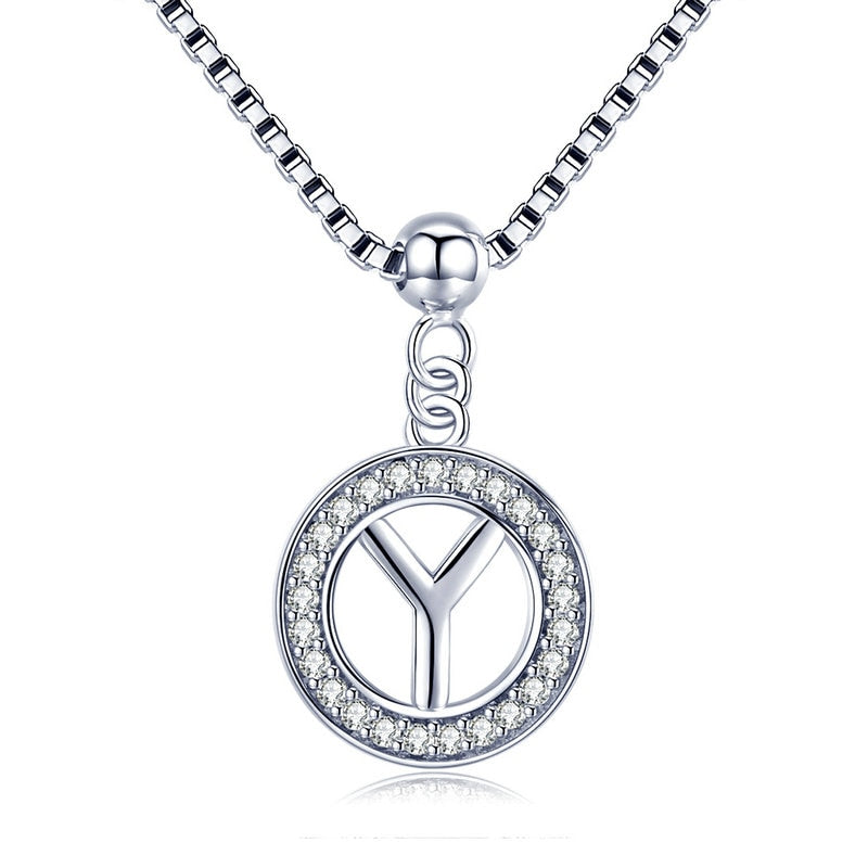 Collier initiale argent