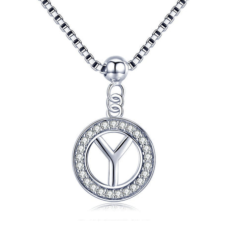 Collier initiale argent