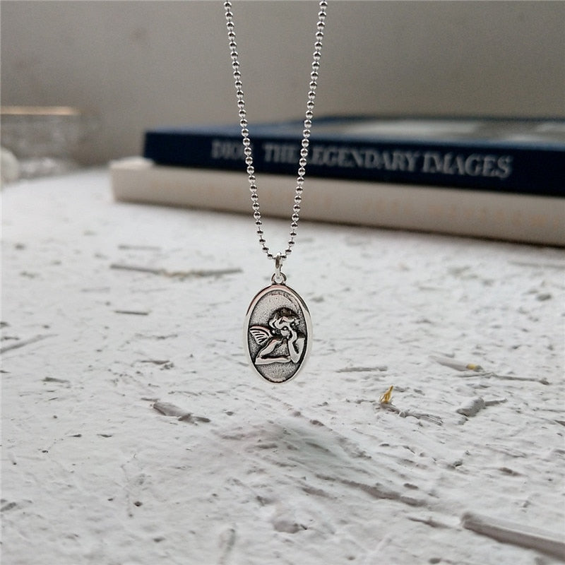 Collier ange gardien en argent