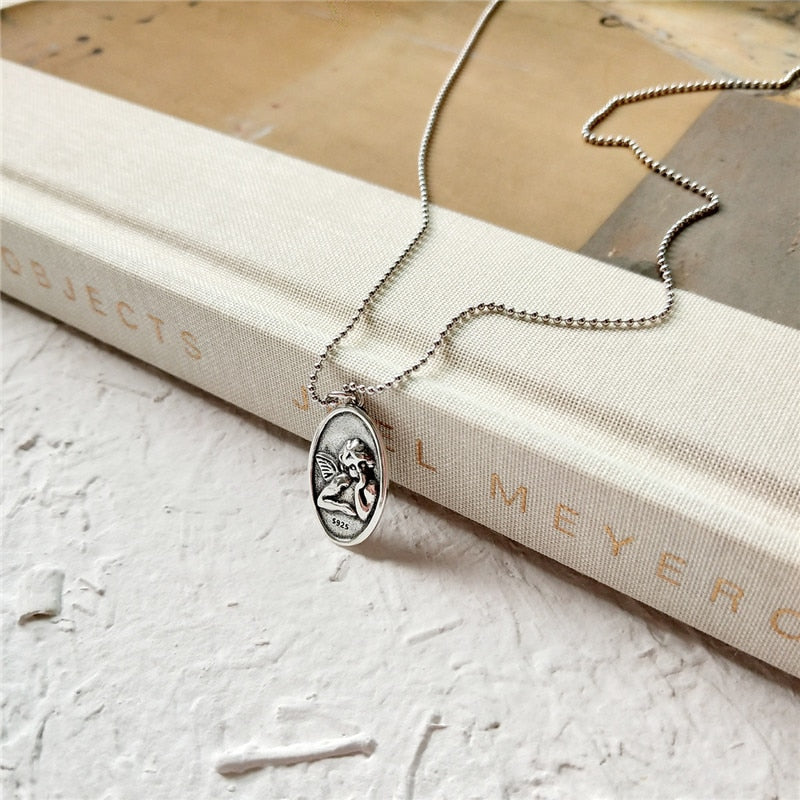 Collier ange gardien en argent