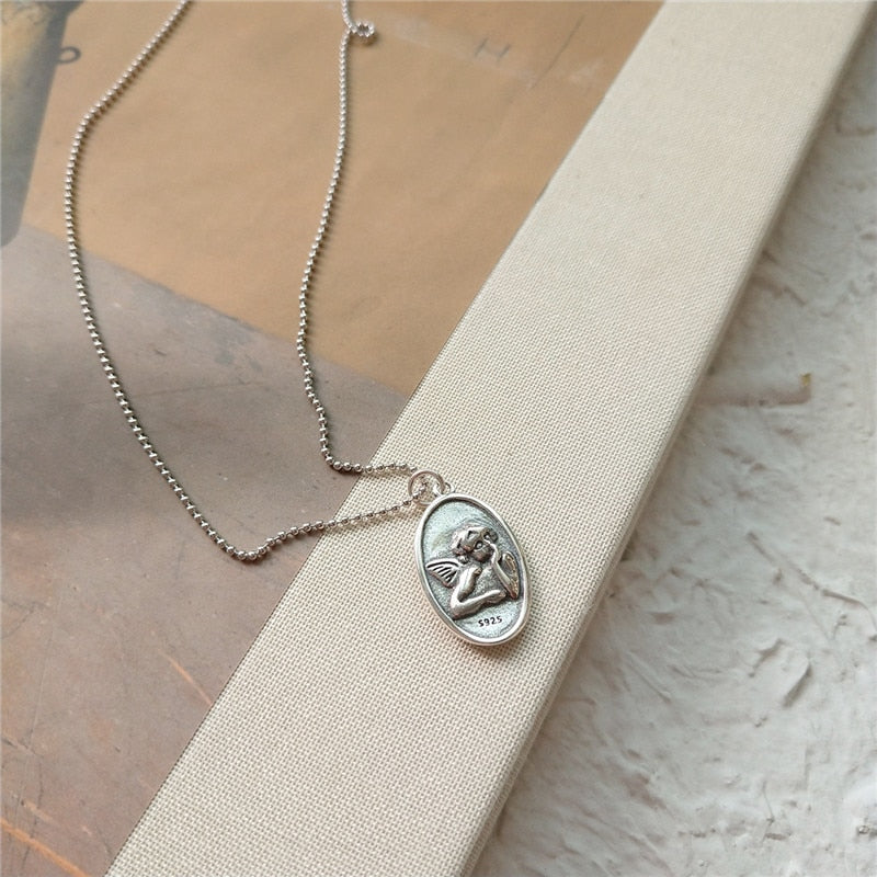 Collier ange gardien en argent