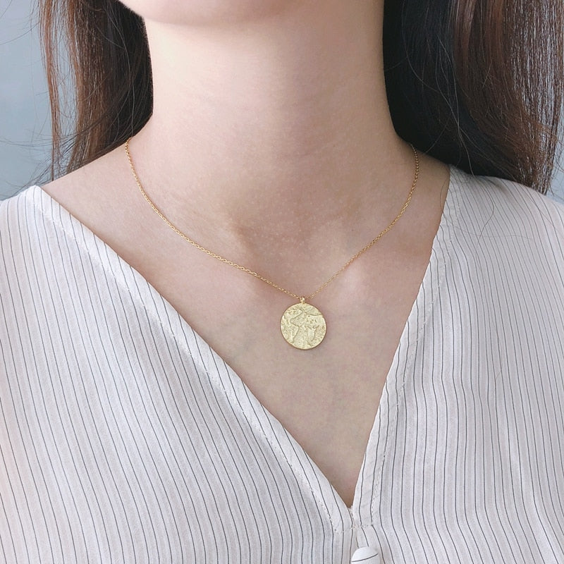 Pendentif Carte du Monde Vintage