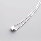 Collier cube en argent