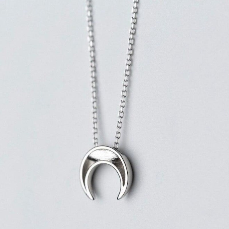 Collier lune argent