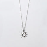 Collier Pendentif Soleil Argent