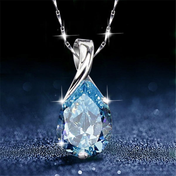 Pendentif Goutte En Turquoise Avec Lacet Cuir - Pierre Naturelle Protectrice Et élégante