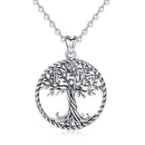 Collier argenté arbre de vie éternel