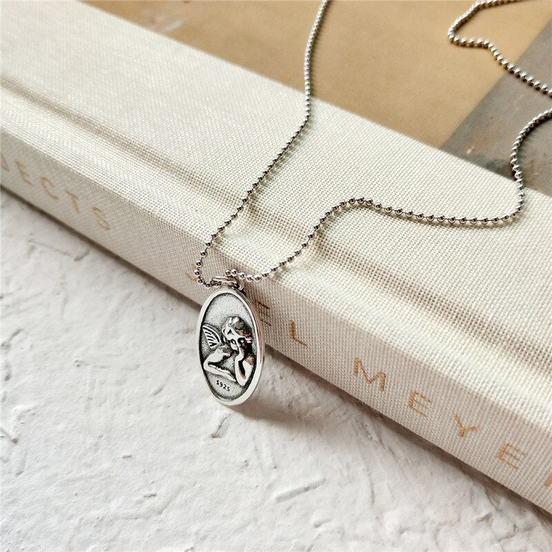 Collier ange gardien en argent