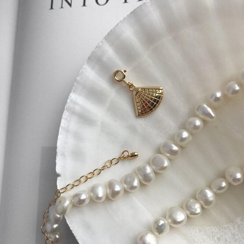 Collier coquillage perle