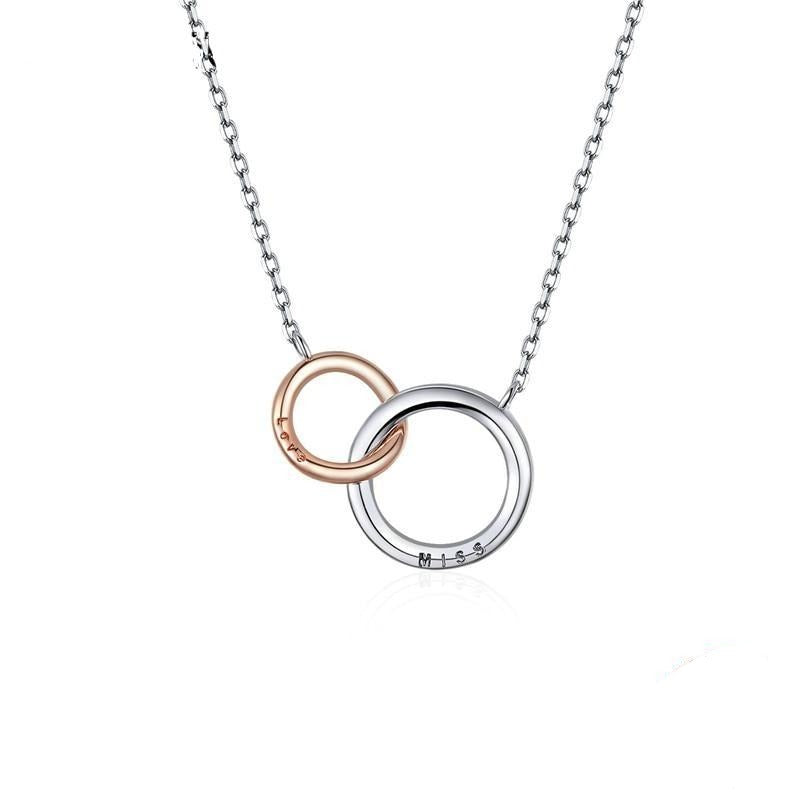 Collier rond avec rose gold