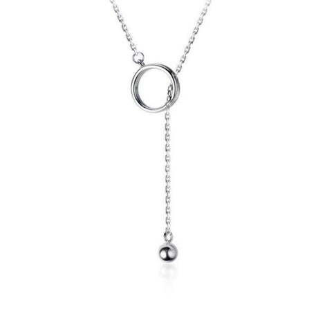 Collier cercle et boule minimaliste