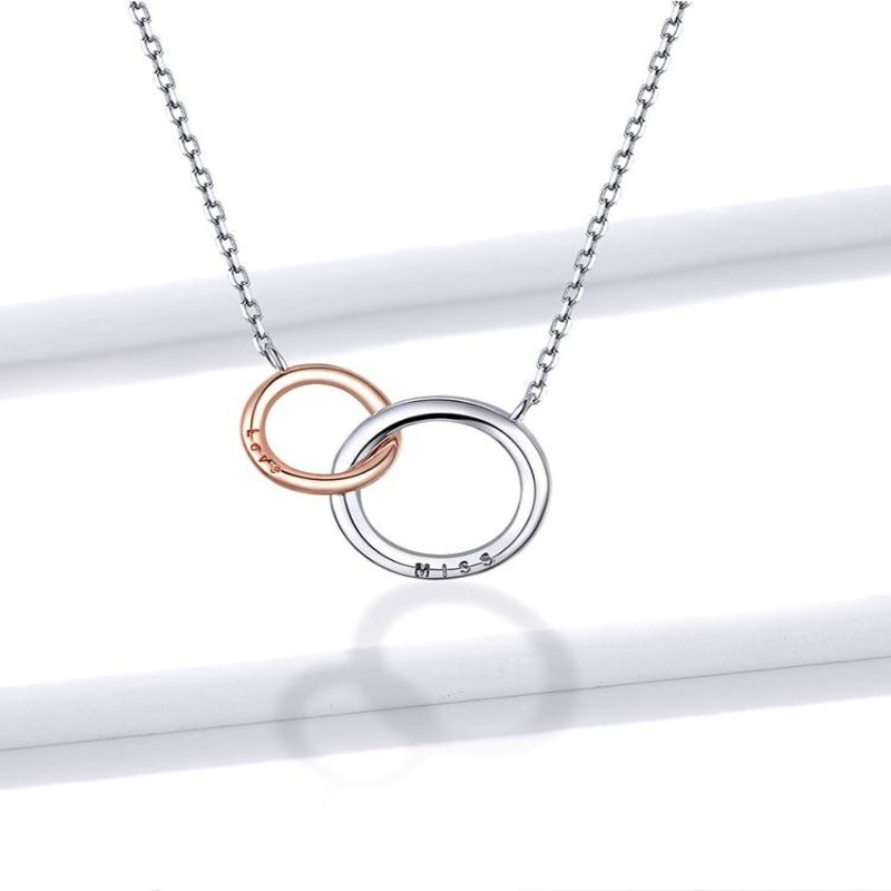 Collier rond avec rose gold