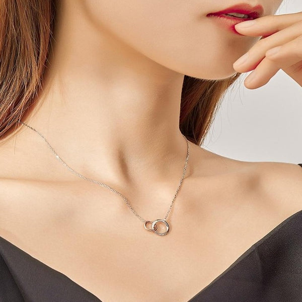 Collier Rond avec Rose Gold
