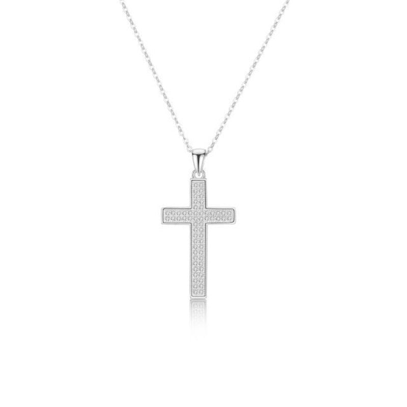 Collier croix diamant