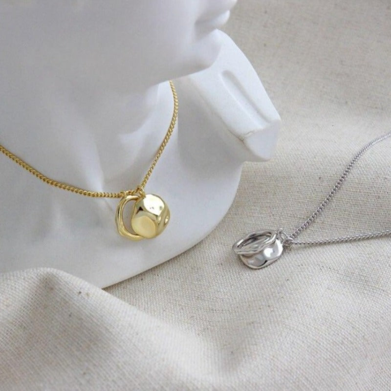 Collier or pendentif rond