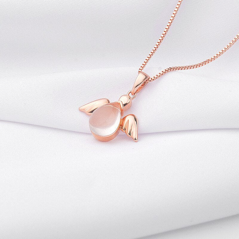 Collier ange femme Rose Gold