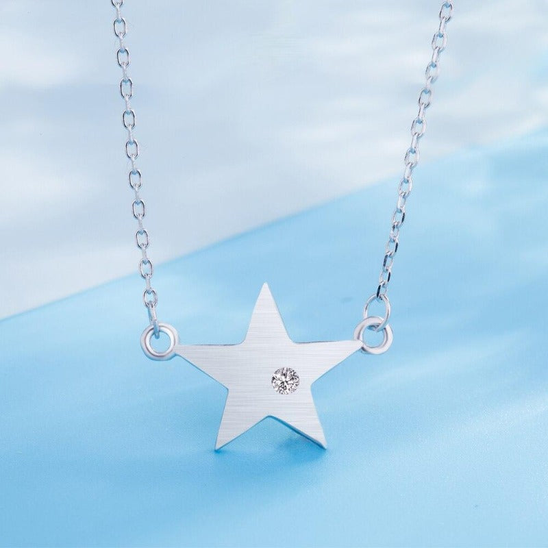 Collier étoile polaire argent