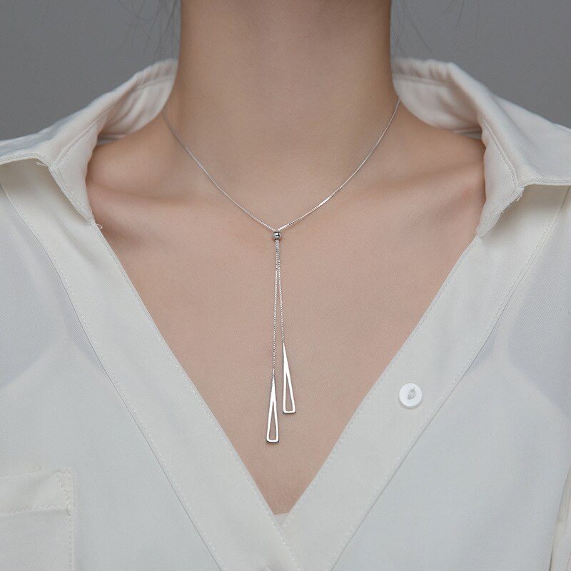 Pendentif Argent Goutes Triangle