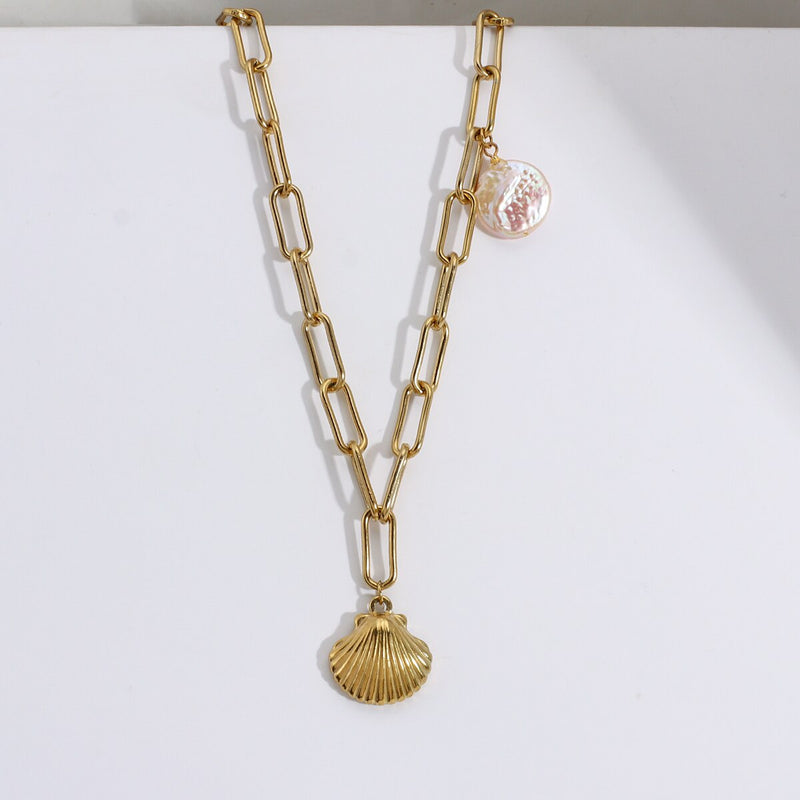 Collier coquillage or
